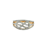 18k Yellow Gold and Diamond Fancy Ring in size 5.5 and total gold weight of 4.39g